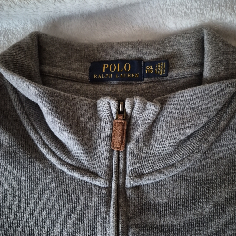 Polo by Ralph Lauren Men's Zip-Up Sweater in Gray